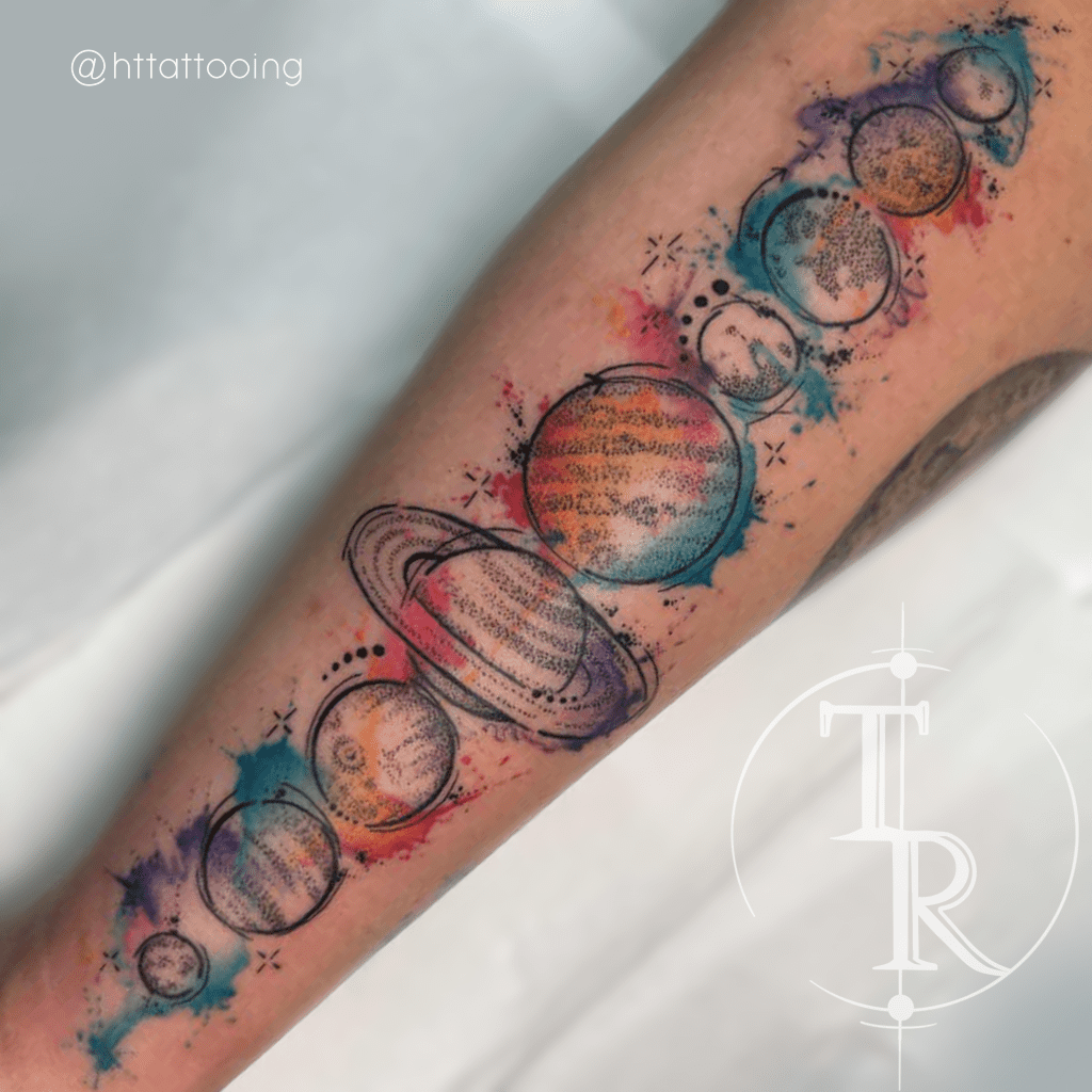 Illustrative tattoo portfolio Chesterfield example from Tabula Rasa Tattoo Studio