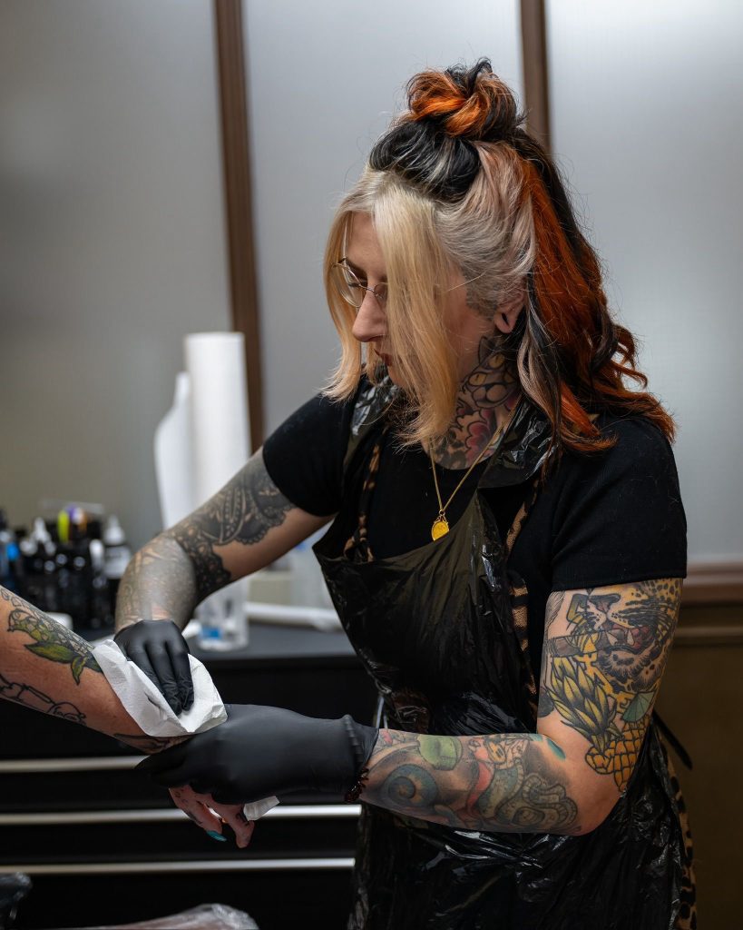 Holly - one of Tabula Rasa's tattoo artists in Chesterfield